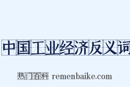 中国工业经济反义词是什么意思的图片